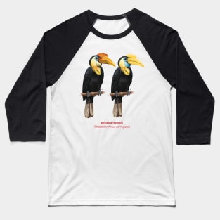 Wrinkled hornbill | Rhabdotorrhinus corrugatus ⚥ Baseball T-Shirt